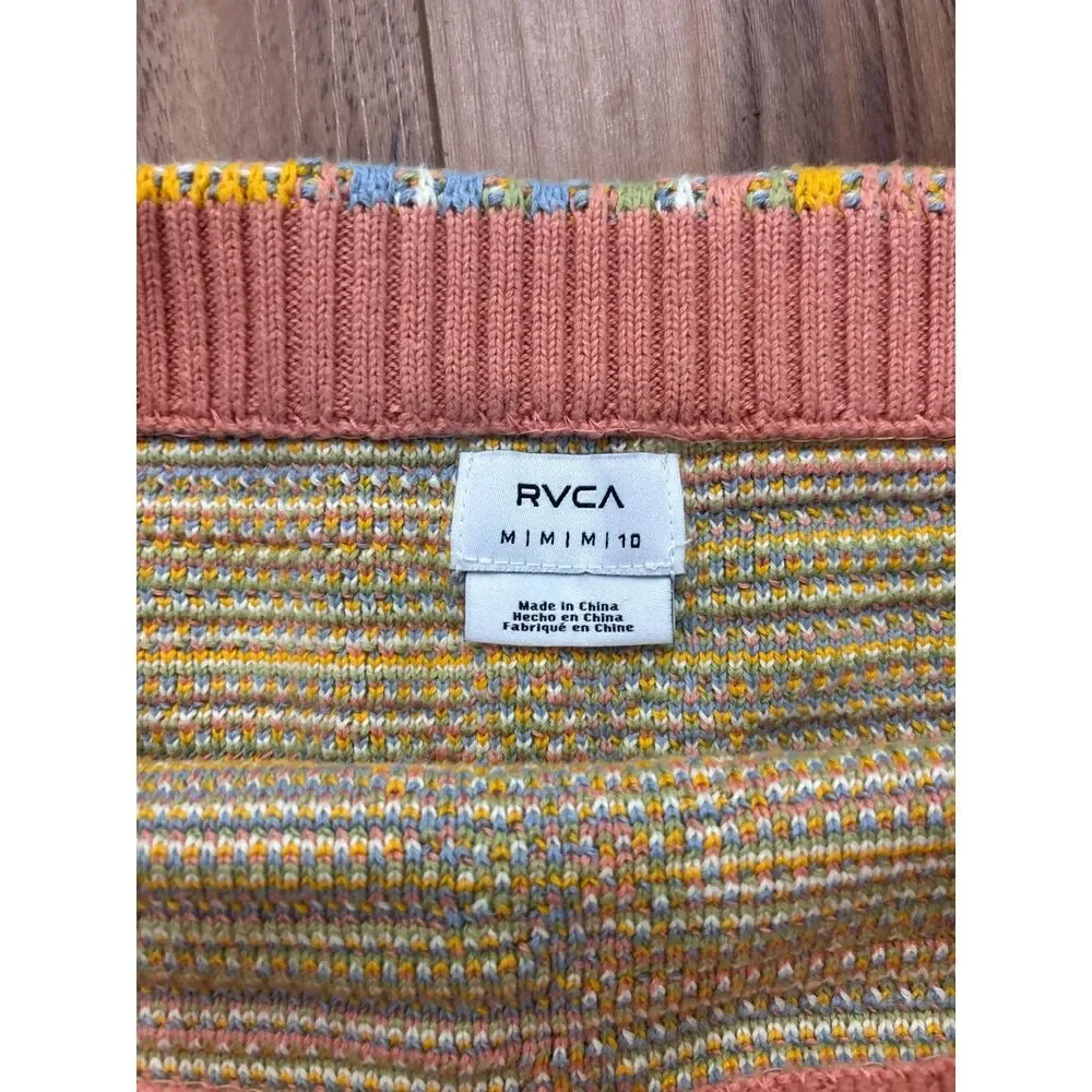 RVCA Knit Sweater Top & Mini Skirt Set Guava Medium Matching Set